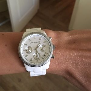 White MK watch