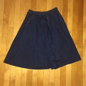 Denim wrap skirt