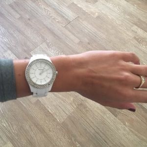 White fossil watch