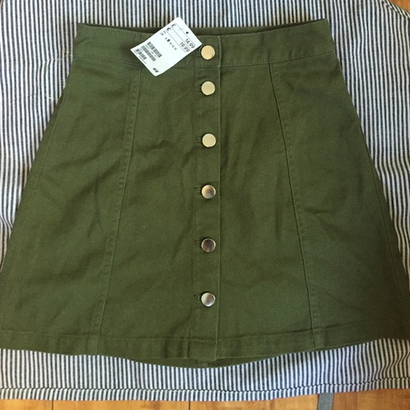 High-waist A-line skirt