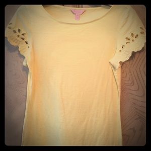 Lilly Pulitzer Embellished Sleeve Shirt