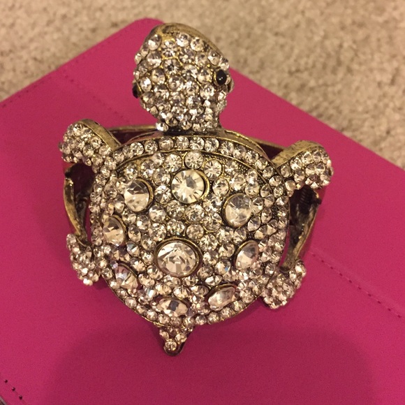 Rhinestone turtle bracelet