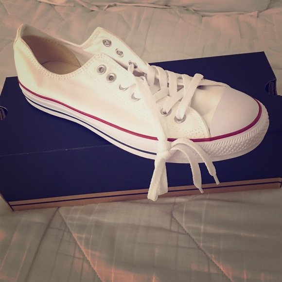 Unisex White Converse All Star Low Tops