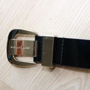 MICHAEL Michael Kors Black Leather Belt