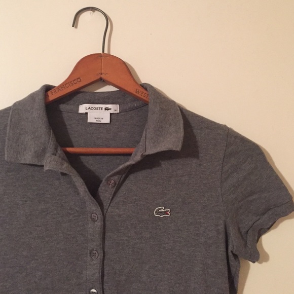Grey Lacoste Women's Polo