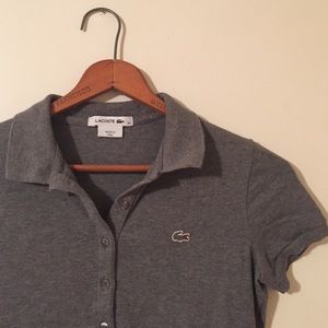 Grey Lacoste Women's Polo