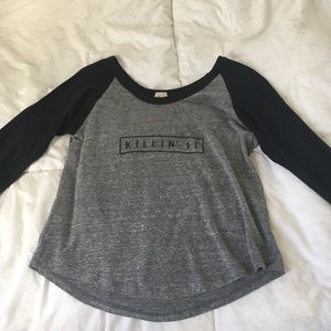 killin it baseball tee from brandy Melville