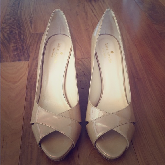 Kate Spade open toe pump (nude)