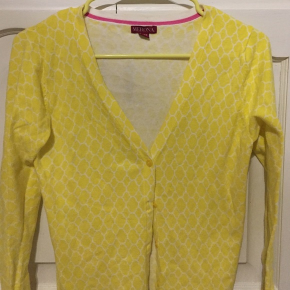 Yellow cardigan
