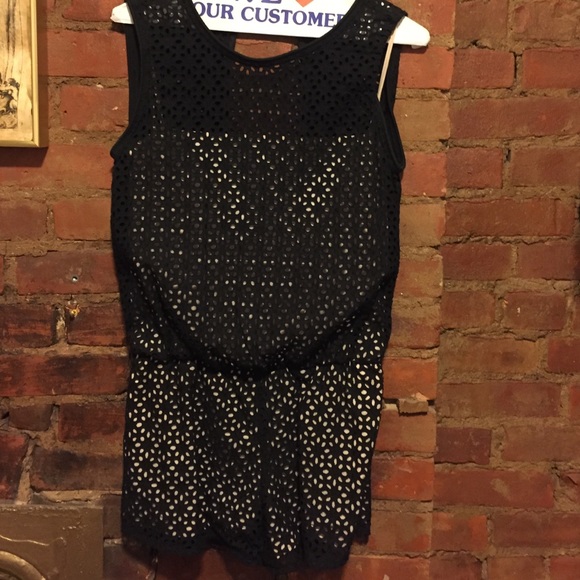 Maje Other - Maje lace romper with tan lining