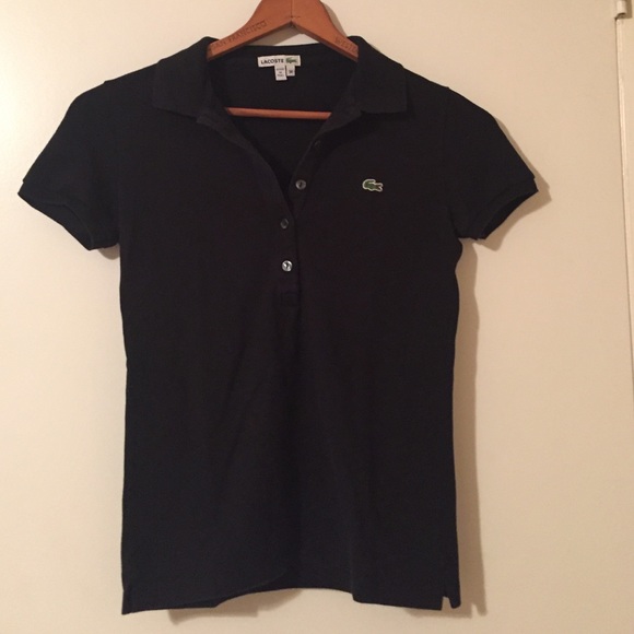 Black Lacoste Women's Polo