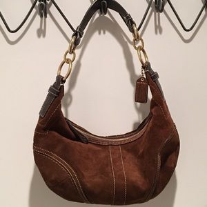 Coach Suede Hobo Bag