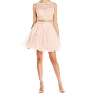 As U Wish; Junior's Two Piece Short Party Dress