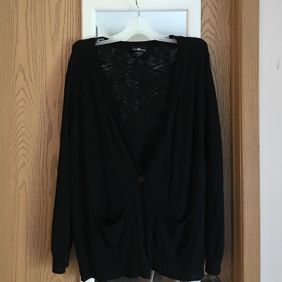 All black button down cardigan from Buckle
