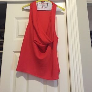 Low cut red tank top