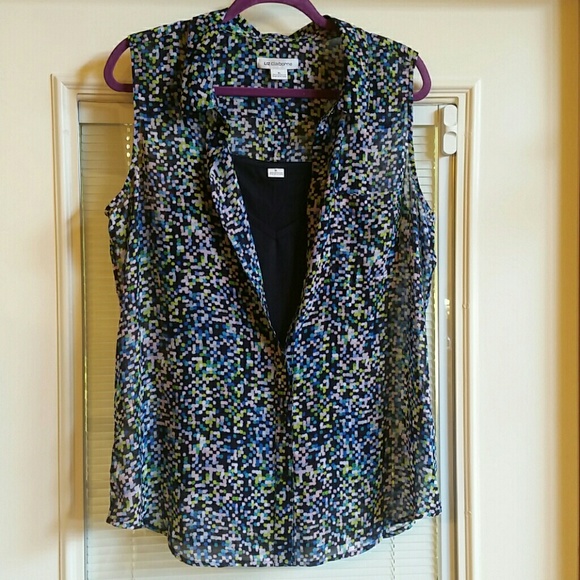 Button Up Shirt With Attached Undershirt - image 1