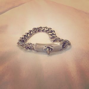 Silver Coach Chain Bracelet