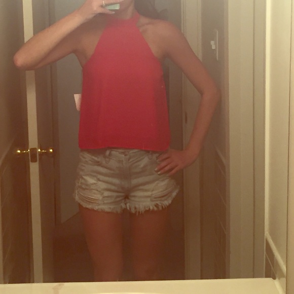 Charlotte Russe red halter top