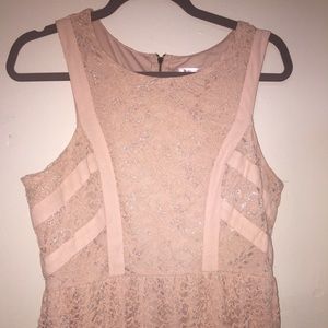 Pink and silver lace dress