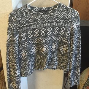 Long sleeve crop top sweater