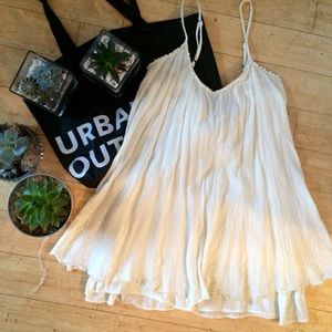 Urban Outfitters Cream Short Dress Layered Mini