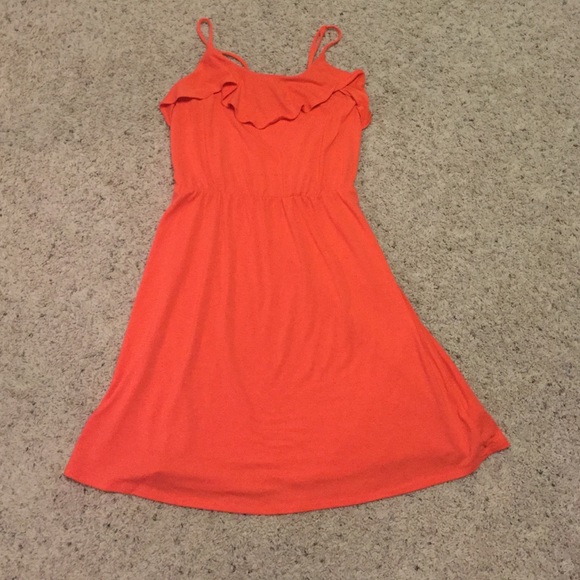ORANGE FLOWY DRESS