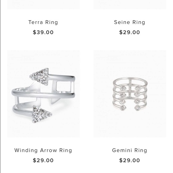 Stella & dot silver Gemini ring
