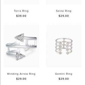 Stella & dot silver Gemini ring