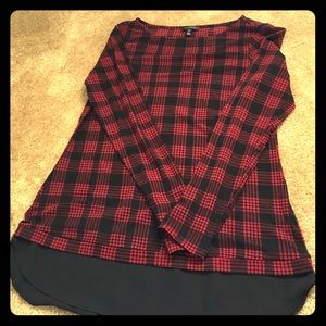 The Limited Plaid Tunic Top