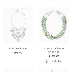 Stella & dot silver plait necklace