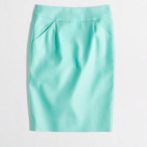 JCREW FACTORY PENCIL SKIRT IN DOUBLE-SERGE COTTON