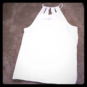 Express creamy white halter top