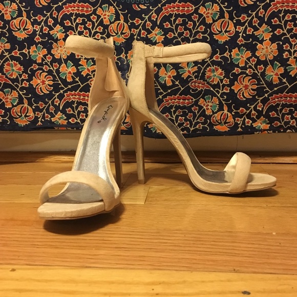 Nude/Light Pink One Strap Heels