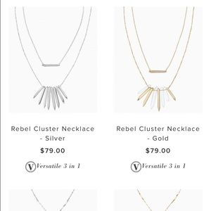 Stella & dot rebel cluster necklace gold