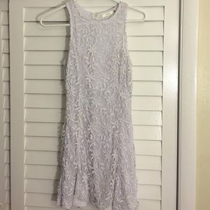 White lace mini dress