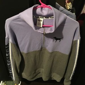 Love pink zipper pullover size xs