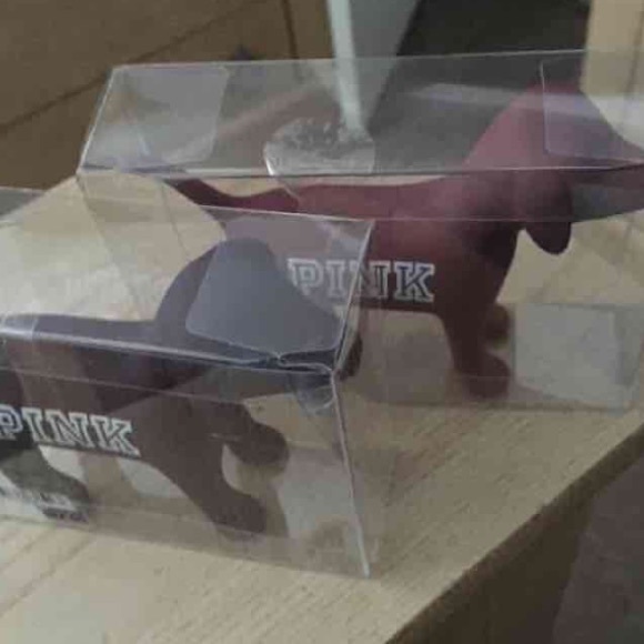 2 New VS PINK Collectible dogs