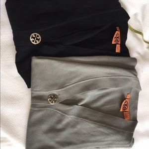 Tory Burch Grey Simone Wool Cardigan Sweater Med