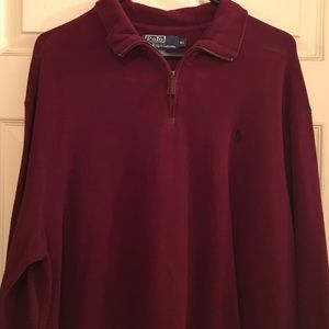 Men's XL Polo 1/4 zip pullover.