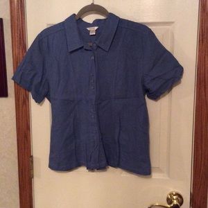 Blue button down shirt