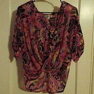 Jennifer Lopez paisley print blouse