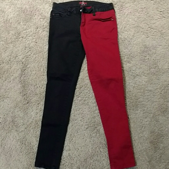ON HOLD-Red and black jeans