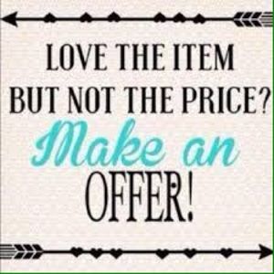 I accept reasonable offers! Don't be afraid to ask