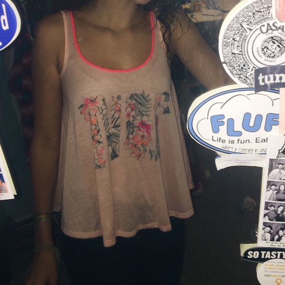 Pink Graphic American Eagle Tank Top