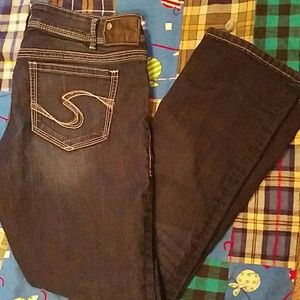 Silver Suki Straight Dark Wash Jeans