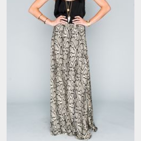 Show Me Your Mumu Python maxi skirt
