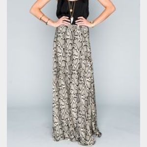 Show Me Your Mumu Python maxi skirt