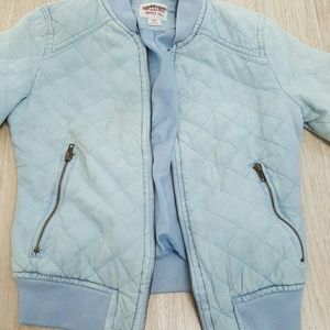 Light-wash Denim Quilted Jacket