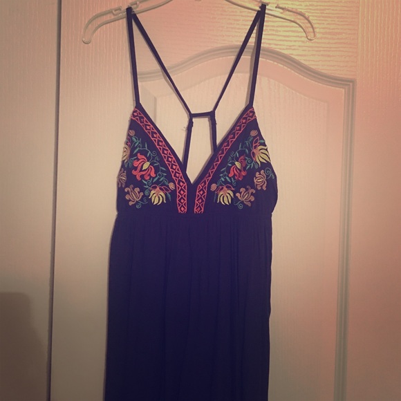 Navy maxi dress