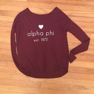 Alpha phi maroon long sleeve shirt